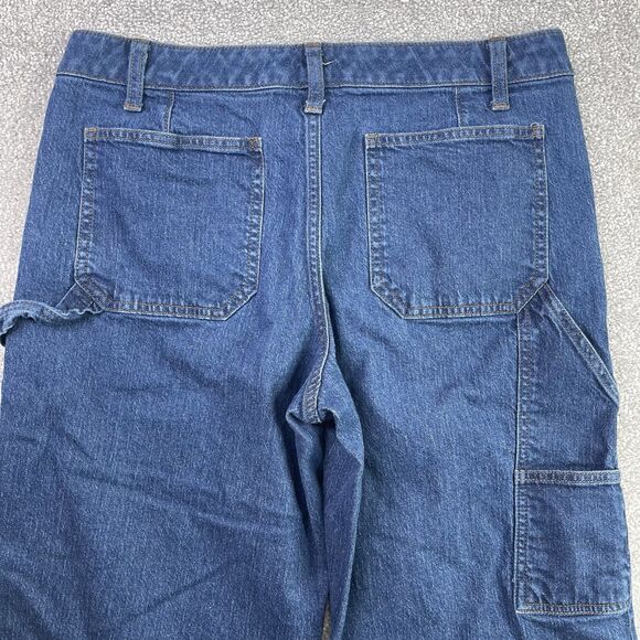 Banana Republic Jeans Women’s 29 Blue Straight Fit Wide Leg High Rise Dark Wash - Picture 5 of 12